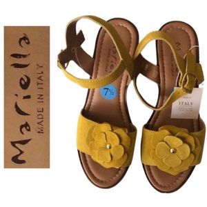 🆕 Mariella | Leather Flower Stack Sandal